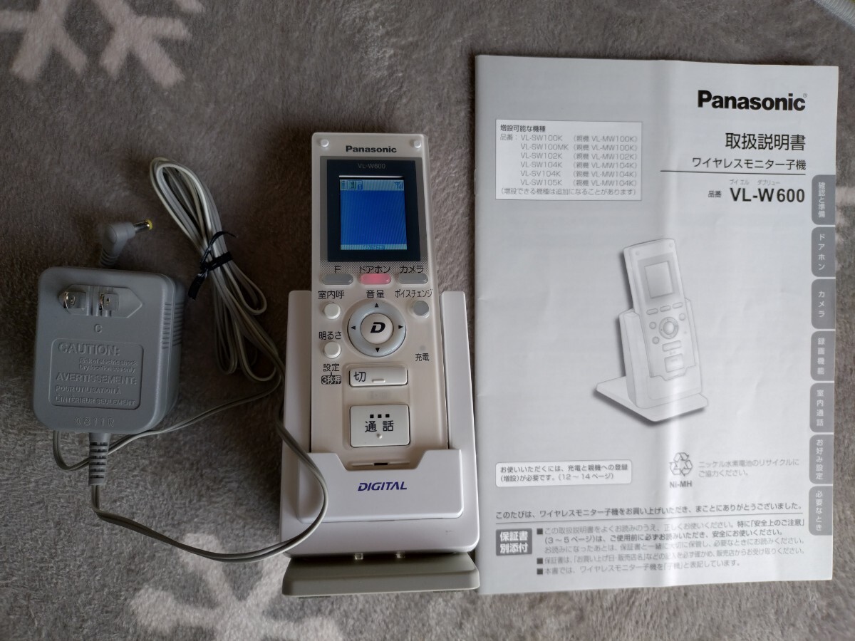 無料配達 【即購入OK】Panasonic ドアモニ 親機・説明書・電池付き 