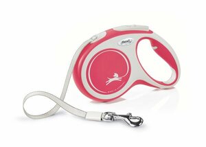 フレキシリード ニューコンフォート テープ M ( 5m, 25kg以下, レッド ) 犬用伸縮リード ドイツflexi社製