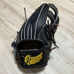 ジェニュイン　硬式グローブ　内野手　ブラック×ブラウン　29.5ｃｍ　限定色　右投げ　高校野球対応　ポケット深め