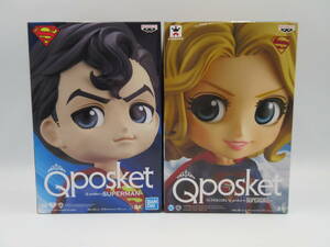 091/X539★未使用★フィギュア★【2個セット】Q posket -SUPERMAN・SUPERGILR- スーパーマン・スーパーガール