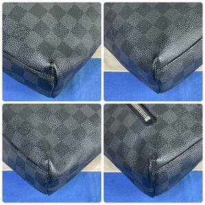 1円【美品】LOUIS VUITTON ルイヴィトン ミックPM ダミエ グラフィット ショルダーバッグ サコッシュ メンズ PVC×レザー ブラック 黒の画像8