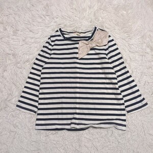 [ free shipping ]Crewcuts long sleeve long T 8 130-140cm about border ribbon Kids child clothes 