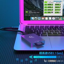 CFexpressタイプAリーダー ポータブル USB 3.1 Gen 2 CFexpressタイプAカードリーダー、Thunderbolt3ポート接続CFexpressリーダーサポート_画像7