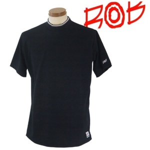 【2024春夏新作】BOB sports/ボブ モックネック半袖Tシャツ　XLサイズ 005-黒系