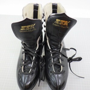 スケートシューズ PLAYER サイズ 23.5cm/エッジカバー付き/フィギュアスケートアイススケート 靴/黒 ブラック 80の画像3