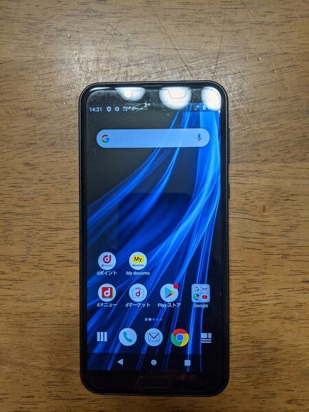 IY0910 docomo SIMフリー AQUOS sens2 SH-01L SHARP 4Gスマホ 簡易確認＆簡易清掃＆初期化OK 判定○ WebにてSIMロック解除受付手続済