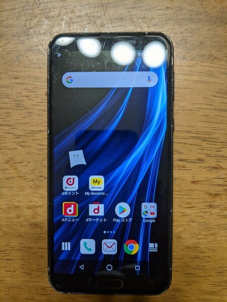 IY0920 docomo SIMフリー AQUOS sens2 SH-01L SHARP 4Gスマホ 簡易確認＆簡易清掃＆初期化OK 判定○ WebにてSIMロック解除受付手続済