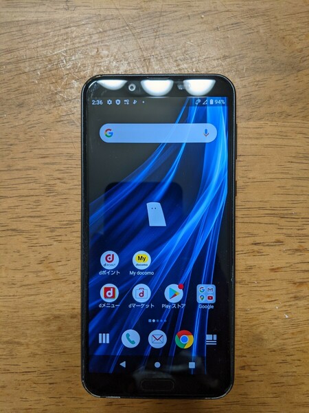 IY1005 docomo SIMフリー AQUOS sens2 SH-01L SHARP 4Gスマホ 簡易確認＆簡易清掃＆初期化OK 判定○ WebにてSIMロック解除受付手続済