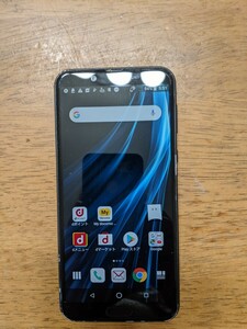 IY1077 docomo SIMフリー AQUOS sens2 SH-01L SHARP 4Gスマホ 簡易確認＆簡易清掃＆初期化OK 判定○ WebにてSIMロック解除受付手続済