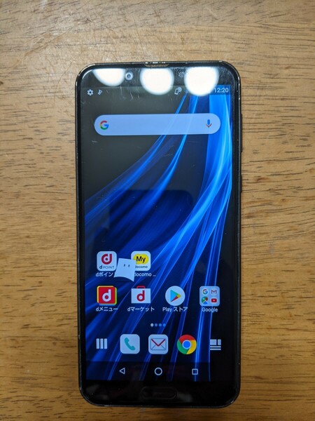 IY1089 docomo SIMフリー AQUOS sens2 SH-01L SHARP 4Gスマホ 簡易確認＆簡易清掃＆初期化OK 判定○ WebにてSIMロック解除受付手続済