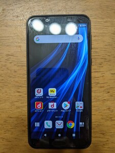 IY1092 docomo SIMフリー AQUOS sens2 SH-01L SHARP 4Gスマホ 簡易確認＆簡易清掃＆初期化OK 判定○ WebにてSIMロック解除受付手続済