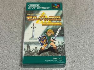 ゼルダの伝説　新品未使用！スーパーファミコン ゼルダの伝説 神々のトライフォース SFC 箱感光沢色味良好 