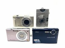 ジャンク【デジタルカメラ 4台】ニコンCOOLPIX S8◆パナソニックLUMIX◆カシオEXILIM◆キヤノンIXYデジタル200◆デジカメ 動作未チェック_画像1