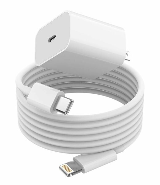 20W PD USB-C 急速充電器 タイプC ライトニング 1M