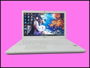 【爆速 Core i7/メモリ8GB/新品SSD512搭載】Windows11 ｖ23H2【FUJITSU LIFEBOOK AH50/B3】Webカメラ/Bluetooth/USB3.0/s4090