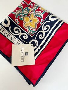 〈新品未使用〉スカーフ GIVENCHY ジバンシィ　レッド　花柄　ハート　大判　86×86