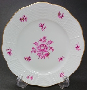 HEREND Helend Nanjing Bouquet Plate Pink Vintage