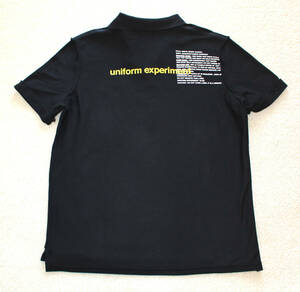 ②★uniform experiment ユニフォーム エクスペリメント 黒 ポロシャツ リバーシブルポロシャツ (L~XL 相当 ★ジャーナルスタンダード 