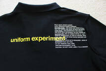 ②★uniform experiment ユニフォーム エクスペリメント 黒 ポロシャツ リバーシブルポロシャツ (L~XL 相当 ★ジャーナルスタンダード _画像2