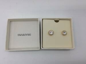 #0475 スワロフスキー/SWAROVSKI アンジェリック ピアス ゴールド ホワイト クリスタル レディースパーティーアクセサリー