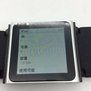 ＃0877 Apple iPod nano 第6世代 8GB A1366 MC525LL 動作確認済み アイポッドナノ ウォッチバンドベルト付の画像2