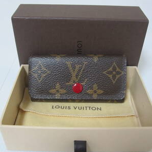 ＊LOUIS VUITTON＊ルイ・ヴィトン モノグラムライン ミュルティクレ4 キーケース フューシャ 4連 レッド赤 箱有りの画像1