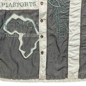 ピアスポーツ PIA SPORTS 豪華刺繍 世界シリーズ AFRICA アフリカ テンセル(指定外繊維) 長袖シャツ サイズ4 インディゴ系 の画像5
