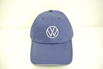 ファッション祭 フォルクスワーゲン ロゴ入り キャップ ブルー系 コットン100% フリーサイズ 未使用 保管品 帽子 野球帽 青 VW VOLKSWAGEN_画像2