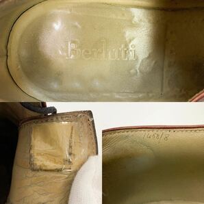 BERLUTI ベルルッティ 革靴 ビジネスシューズ サイズ8 26.5cm ボルドー メンズの画像10