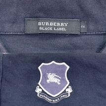 【美品/希少Lサイズ】BURBERRY BLACK LABEL バーバリーブラックレーベル 半袖 ポロシャツ ロゴ刺繍 2_画像9