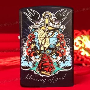 祈り手 フルカラー デザイン オイルライター ZORRO 両面デザイン zippo 同型 合掌 祈る手 プレイングハンズ ブラック