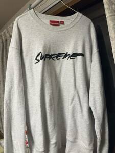 Supreme Futura Logo Crewneck グレー　シュプリーム　Lサイズ