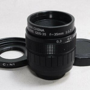 ★新品未使用品★Fujian CCTV 35mm F1.7 ブラック Nikon ニコン C-N1 ミラーレス Cマウントレンズ★マウントアダプターの画像1