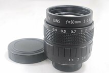 ★新品未使用品★Fujian CCTV 50mm F1.4 BK Canon キャノン C-EOS.M マウント Cマウント レンズ★ミラーレス マウントアダプター_画像2