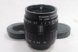 ★新品未使用品★Fujian CCTV 35mm F1.7 PENTAX ペンタックス C-PQ Cマウント レンズ BK★ミラーレスマウントアダプター