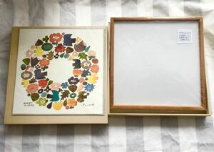 BIRDS’ WORDS バーズワーズ　伊藤利江　WREATH リース　30cm ポスター 額縁 アート 額装 絵画　IDEE