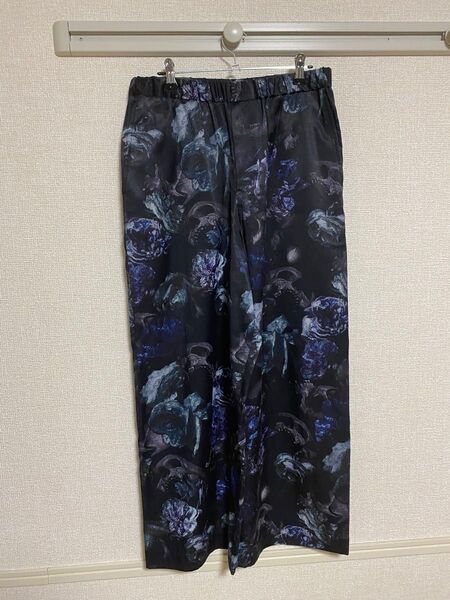 LADMUSICIAN 20AW 花柄 サテン ワイドスラックス