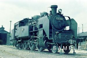 【鉄道写真】☆KMD066 蒸気機関車C11-192号機　会津田島　昭和49年2枚セット☆