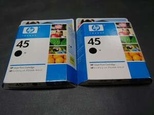 【純正品】 HP インクカートリッジ/トナーカートリッジ 【51645A HP45 BK ブラック】 二個セット