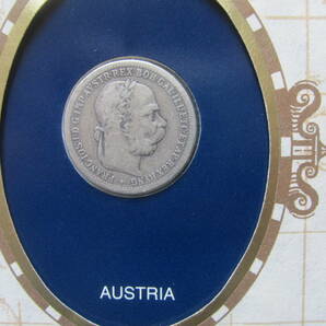 1898年古銭オーストリア １クローネ銀貨（品位？） フランツ・ヨーゼフ1世肖像 サイズ：径23.0ｍｍの画像4
