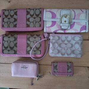 美品Used コーチ COACH 長財布 小銭入れ キーケース ポーチ ピンク