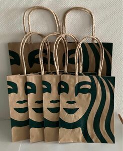 Starbucks スターバックス スタバ ショッパー 紙袋 10枚セット（通常サイズ6枚＆ミニサイズ4枚）