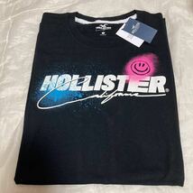 新品タグ付き☆HOLLISTER 発光プリント半袖Ｔシャツ M 黒 ブラック ホリスター_画像2