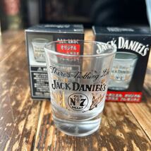 昭和レトロ ロックグラス ショットグラス JackDaniel's ジャックダニエルウイスキー ノベルティ　非売品　未使用　箱入り　2つまとめて_画像2