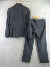 9040b20◆良品です◆セットアップ◆Paul Smith ポールスミス マルチストライプ パンツスーツ 上下 38/ジャケット/ブレザー/レディース/女性_画像2