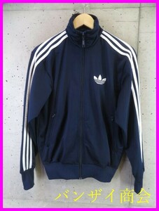 0140b15◆良品です◆紺×白◆adidas アディダス オリジナルス トレフォイル 3ストライプ トラックジャージ ジャケット XS/ポロシャツ