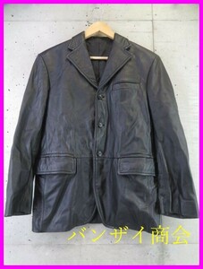 7140b10* top class *COMME CA Comme Ca Du Mode cow leather leather 3 button single jacket 44/ blaser / tailored / blouson / coat / superior article. 