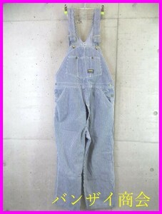 1240b19* Vintage * America made *OSHKOSH Oshkosh Hickory pattern overall 36/ work pants / all-in-one / cargo /USA old clothes 