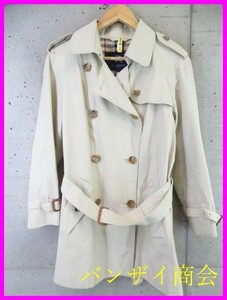 2240b19◆日本製◆BURBERRY LONDON バーバリー 裏地ノバチェック ジャケット丈 トレンチコート 44/ブルゾン/シャツ/ブラウス/レディース