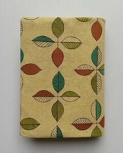  hand made * reversible library book@ cover * tree. leaf . welsh onion 